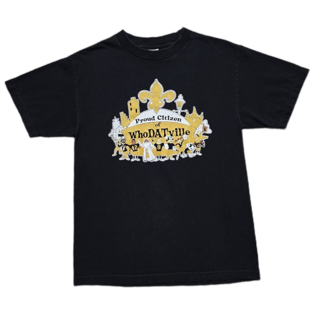 Rare VTG New Orleans Saints Drew Brees Super Dome Caricature T-Shirt Mens M Y2K‎